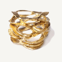 Banksia Lace Ring - Yellow Bronze