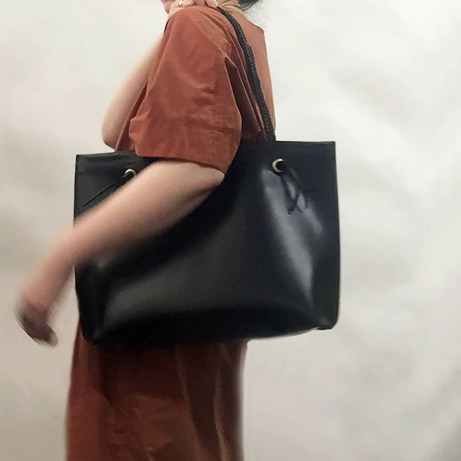 Keir Braided Tote Black