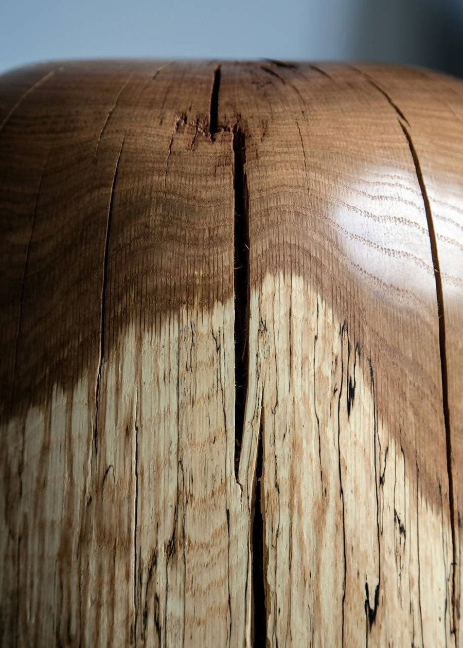 Spalted Oak Stool Rounded Top