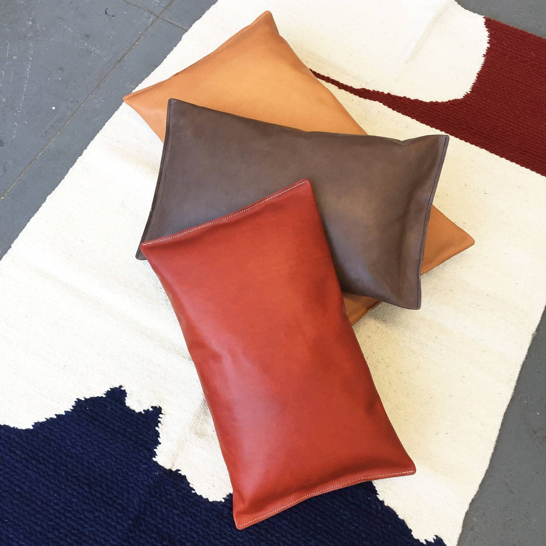 Leather Lumbar Pillow