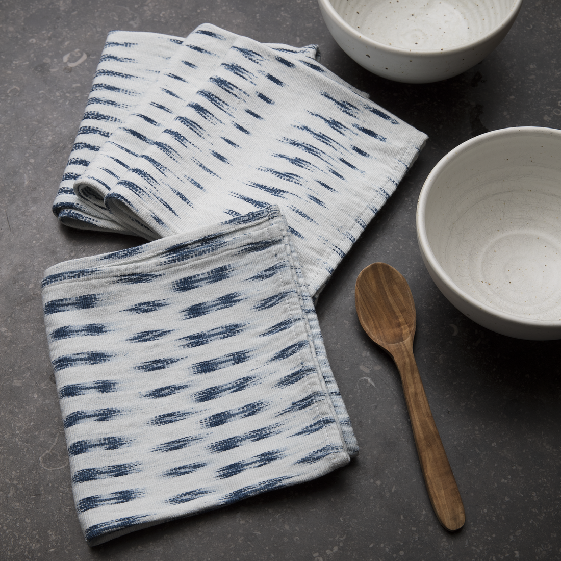 Peruvian Ikat Napkins White