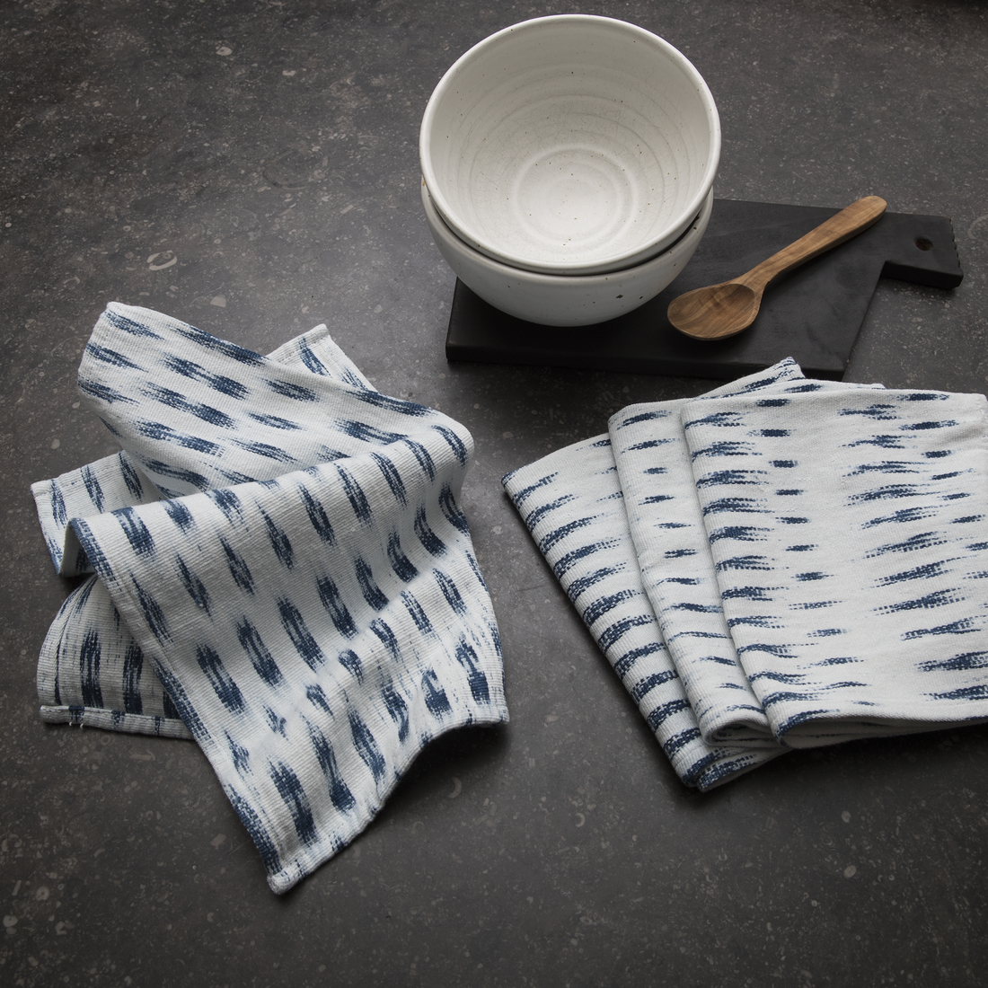 Peruvian Ikat Napkins White