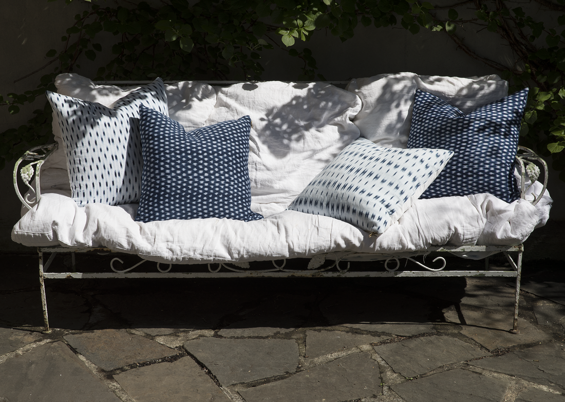 Peruvian Ikat Pillow White