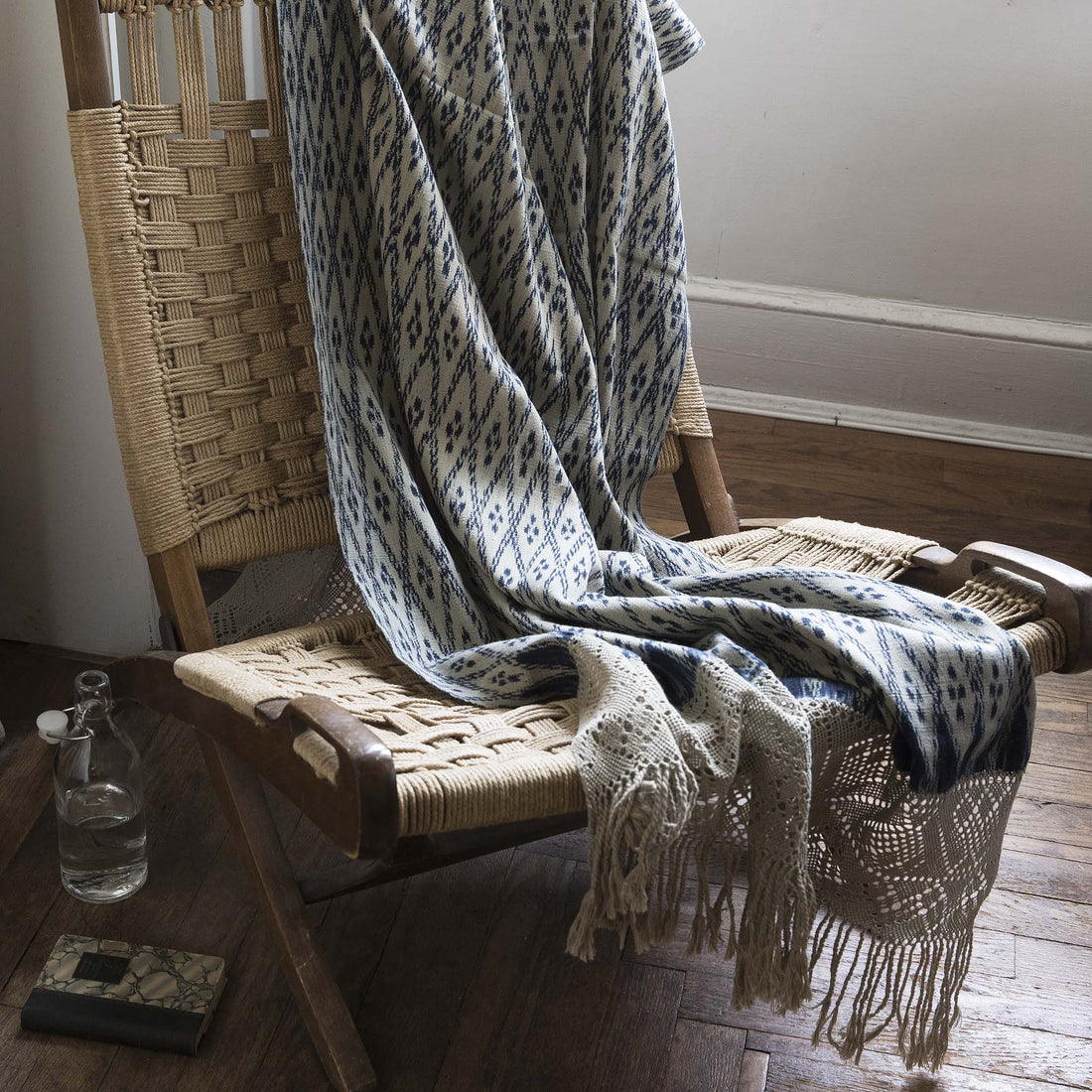 Peruvian Ikat Throw Natural