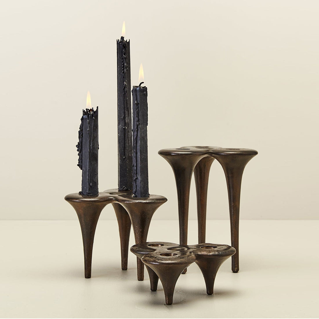 Stake Bronze Candlesticks