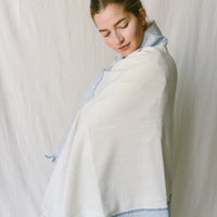 Ivory Blue Tribeca Towel