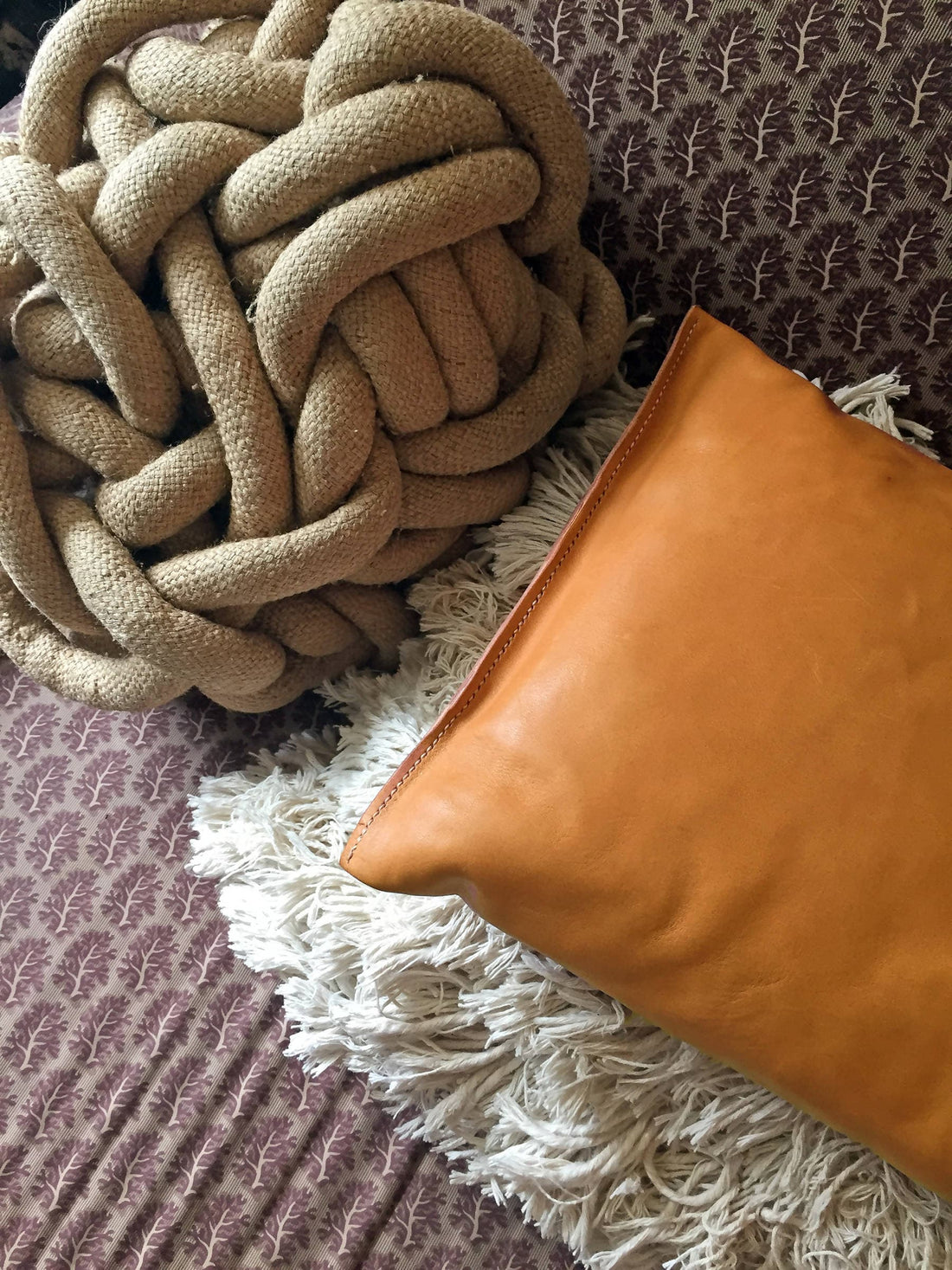 Leather Lumbar Pillow