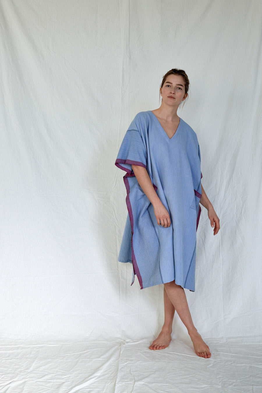 Denim Wash Tribeca V-Neck Kaftan