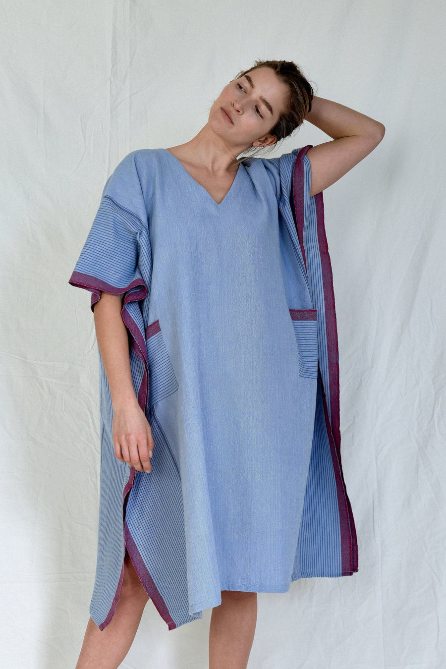 Denim Wash Tribeca V-Neck Kaftan