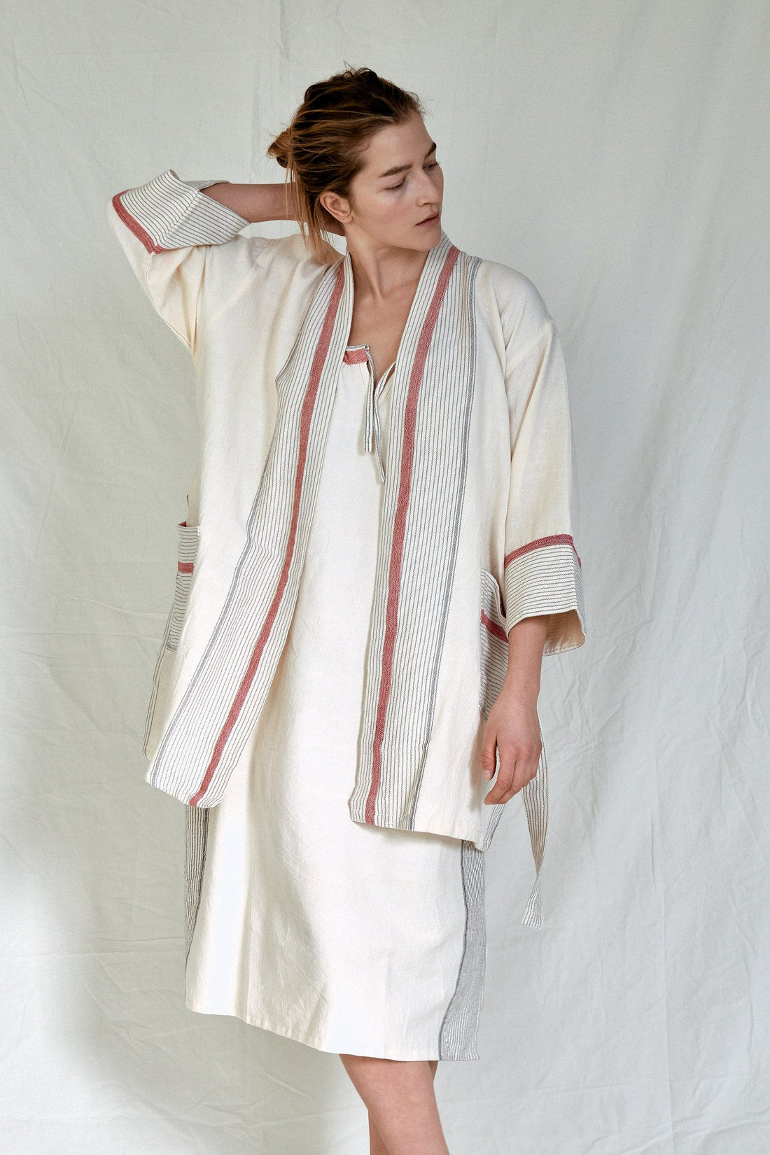 Ivory Cherry Tribeca Short Bathrobe