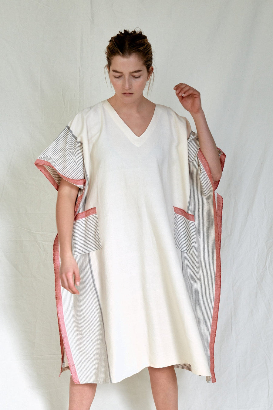 Ivory Cherry Tribeca V-Neck Kaftan