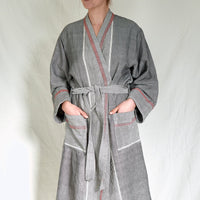 charcoal tribeca long bathrobe