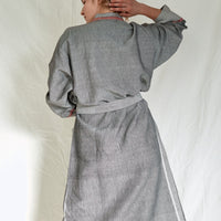 charcoal tribeca long bathrobe