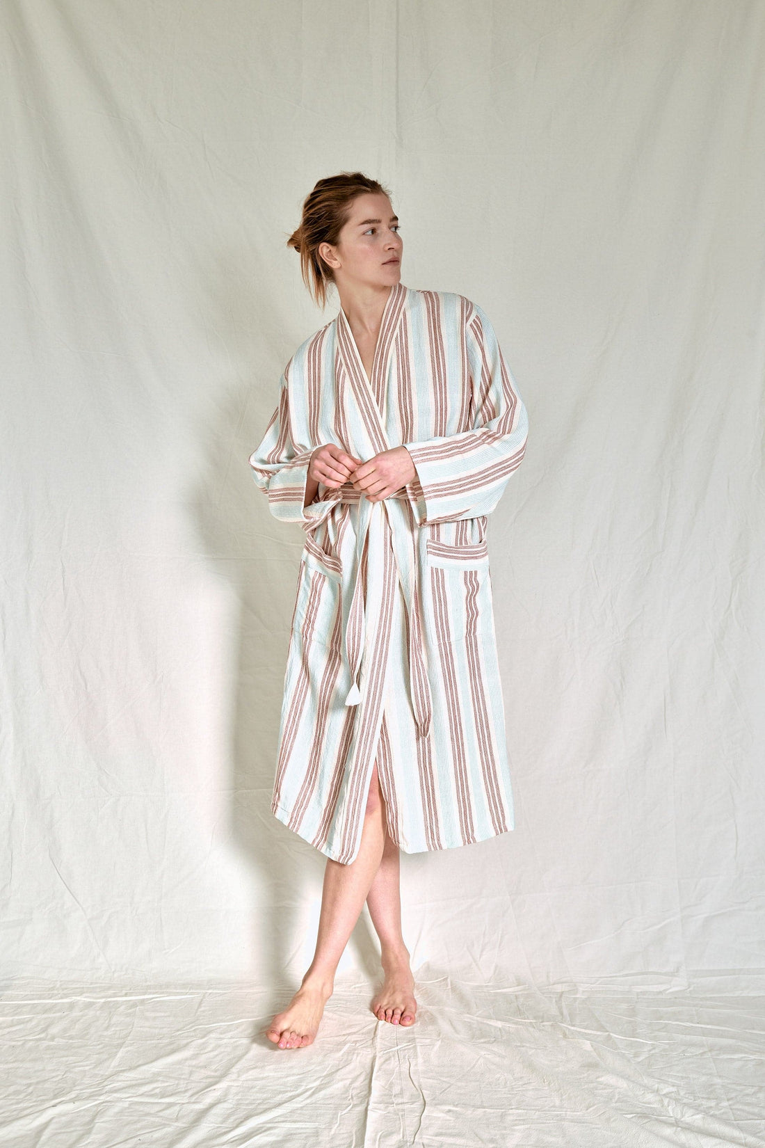 Peach Hudson Long Bathrobe