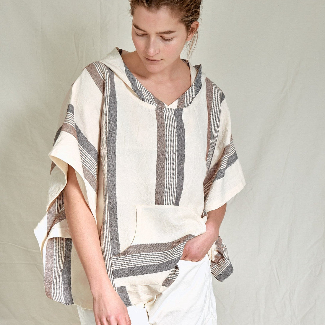 Brown Cream Nomad Poncho