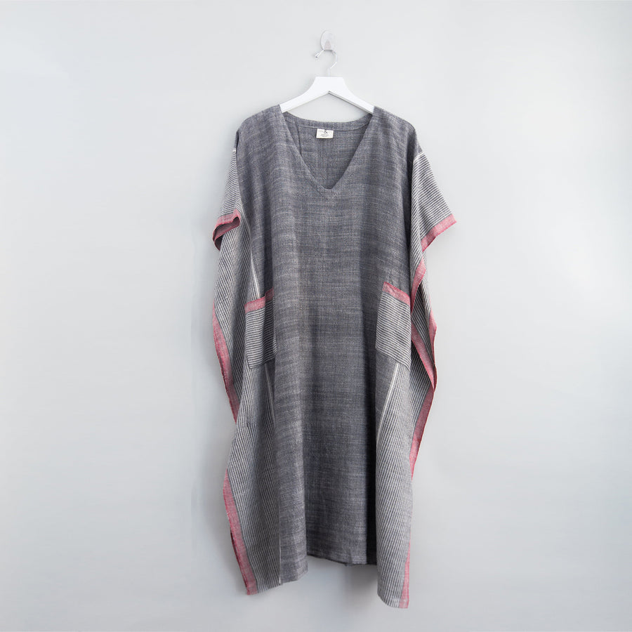 Charcoal Tribeca V-Neck Kaftan