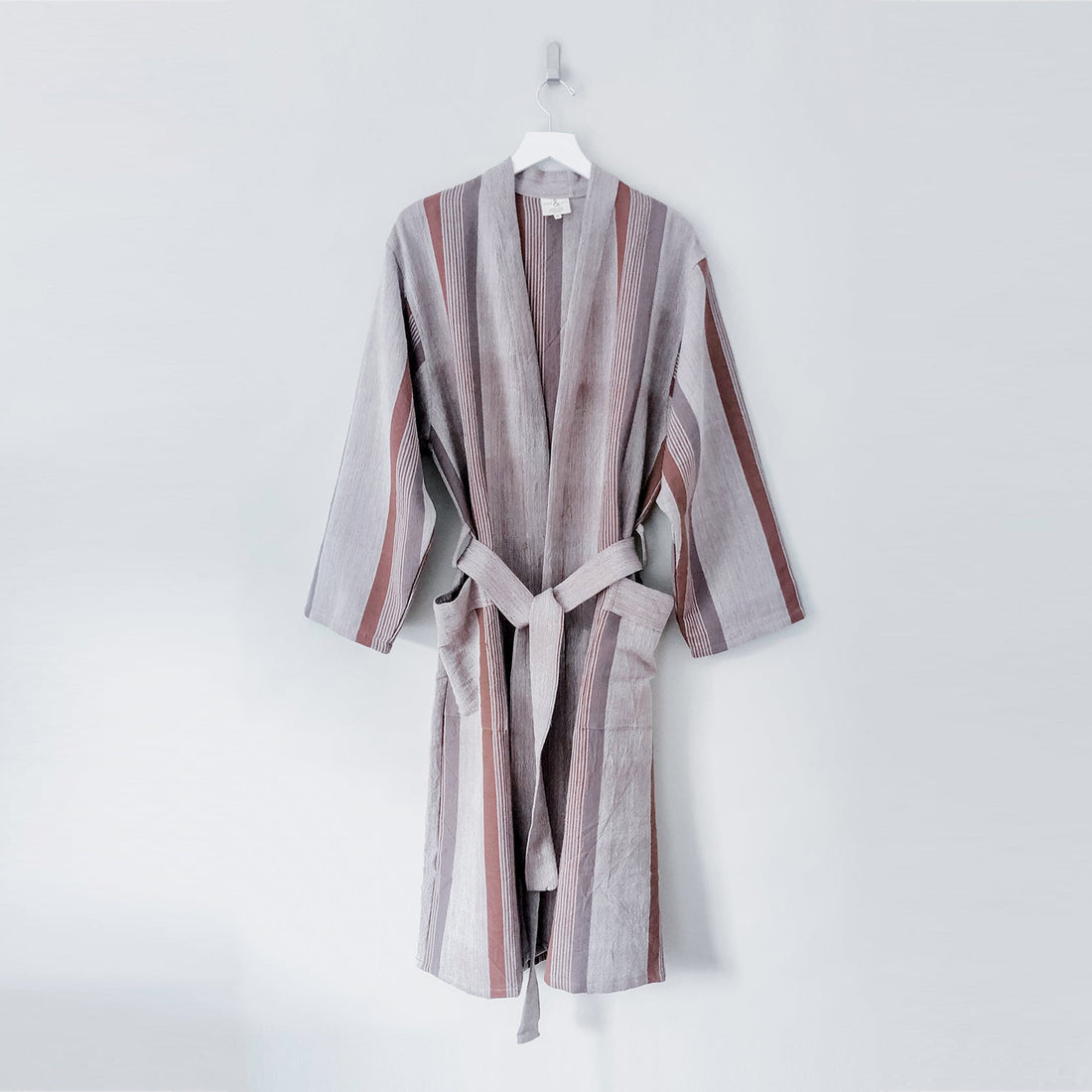 Brown Grey Nomad Long Bathrobe