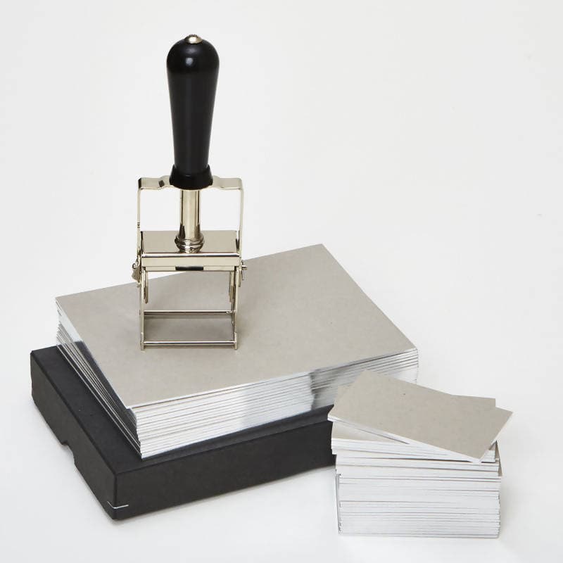 Self-Inking Rubber Stamp: Nickel + Black, Personalized