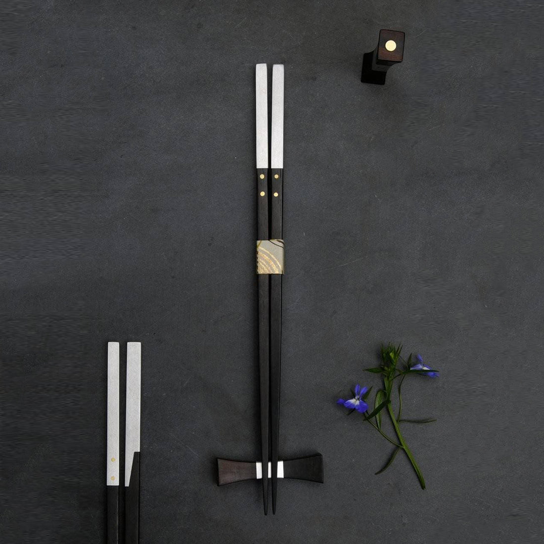 Aluminum and Ebony Chopsticks