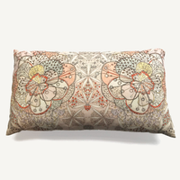 Bloomful Journey Reversible Pillow 24"x14" Soft Vermillion