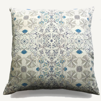 Bloomful Journey Reversible Pillow 26"x26" Powder Blue