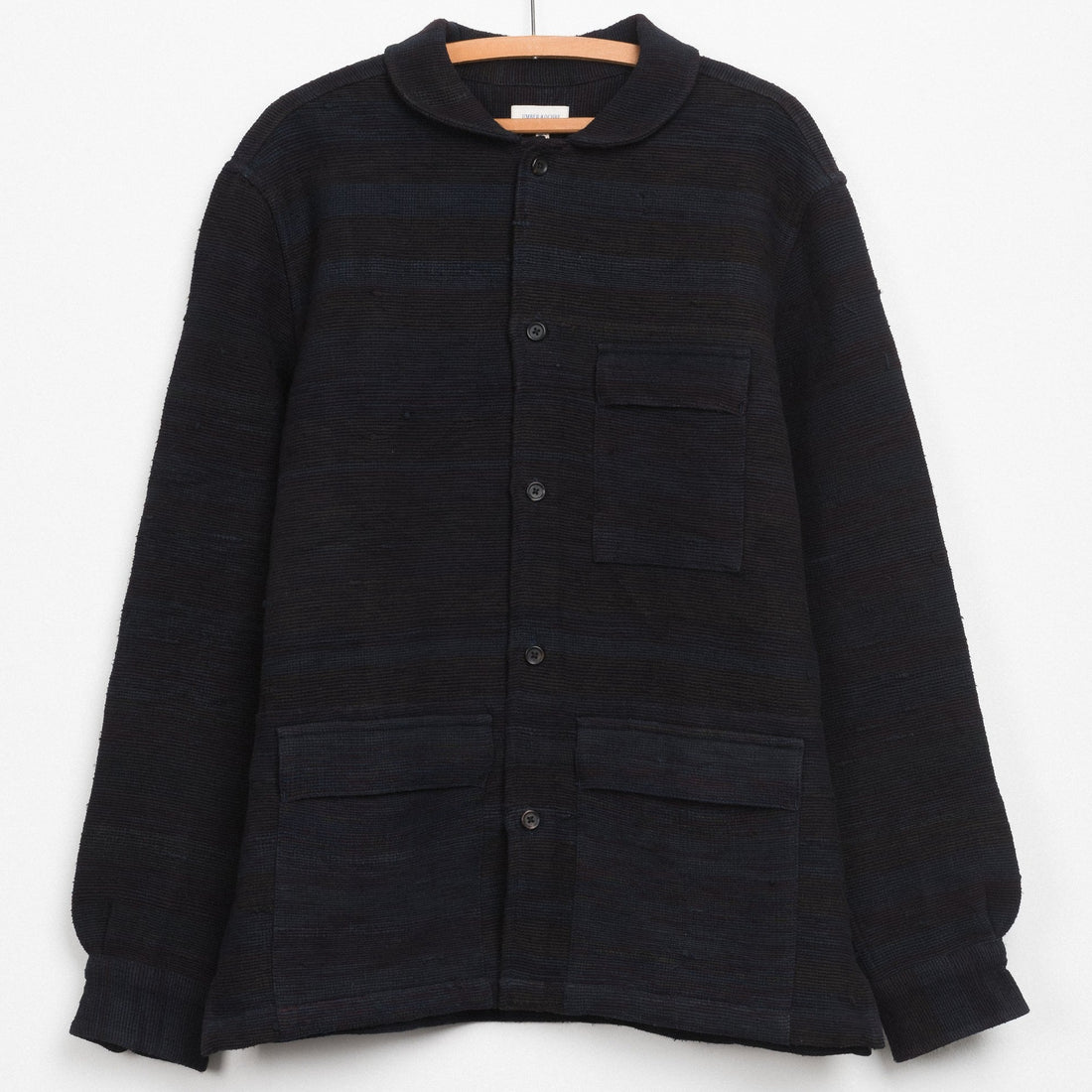 Yaatree Multi-Pocket Overshirt in Black Cotton Khes