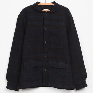 Yaatree Multi-Pocket Overshirt in Black Cotton Khes