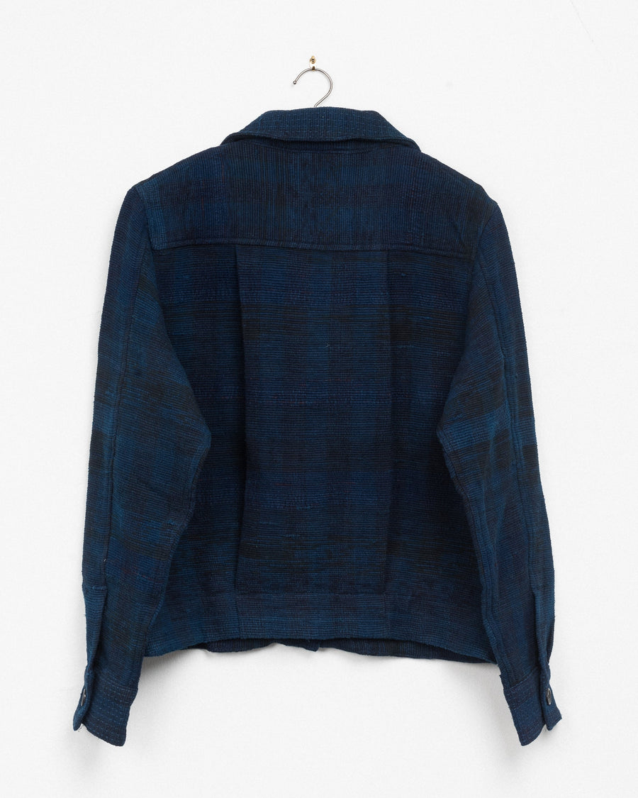 Padma Jacket in Indigo Overdyed Khes