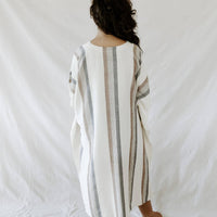 Brown Cream Nomad V-Neck Kaftan