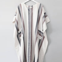 Brown Cream Nomad V-Neck Kaftan