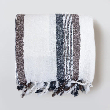 home and loft brown cream hudson towel