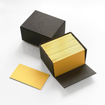 Yellow Small Cards with Gold edging