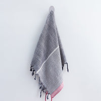 home and loft charcoal tribeca hand towel