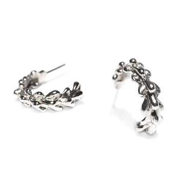 Willow Hoop Earrings - Silver