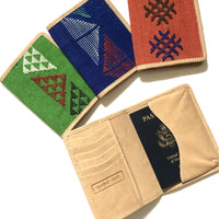 #001 Green Sabra Silk Passport Wallet