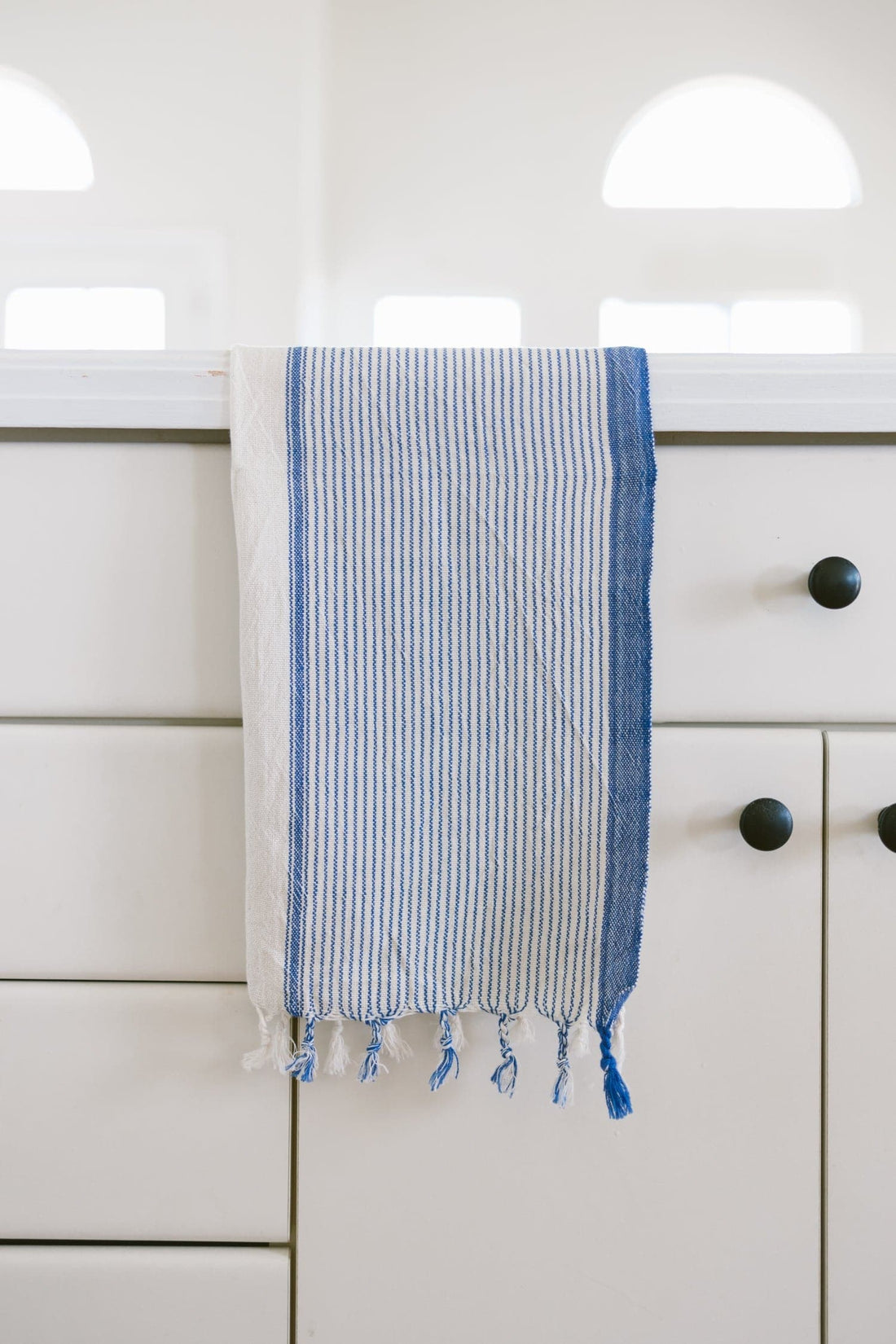 Ivory Blue Tribeca Hand Towel