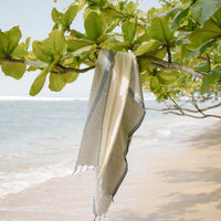 Ivory Blue Tribeca Towel