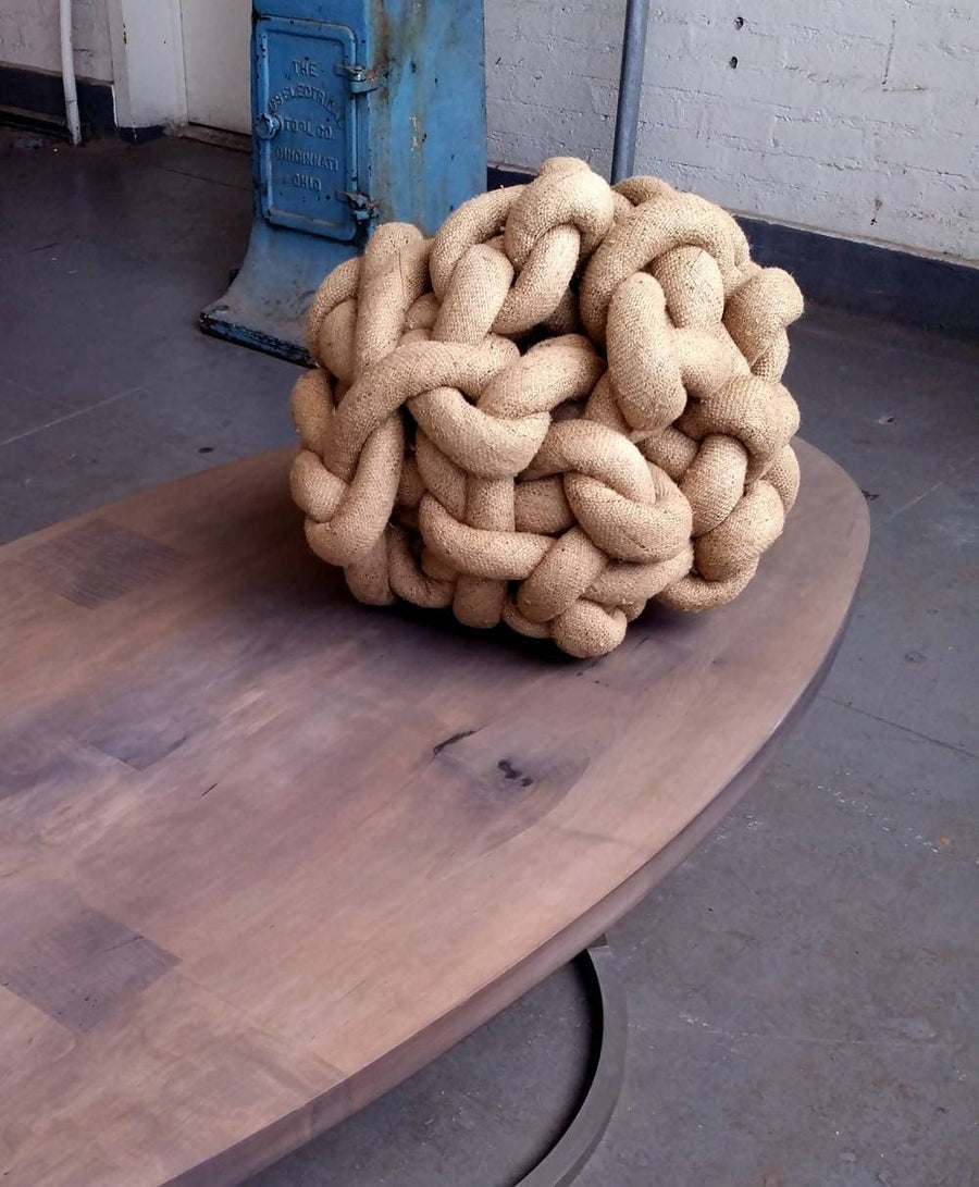 Silk Knot Pouf