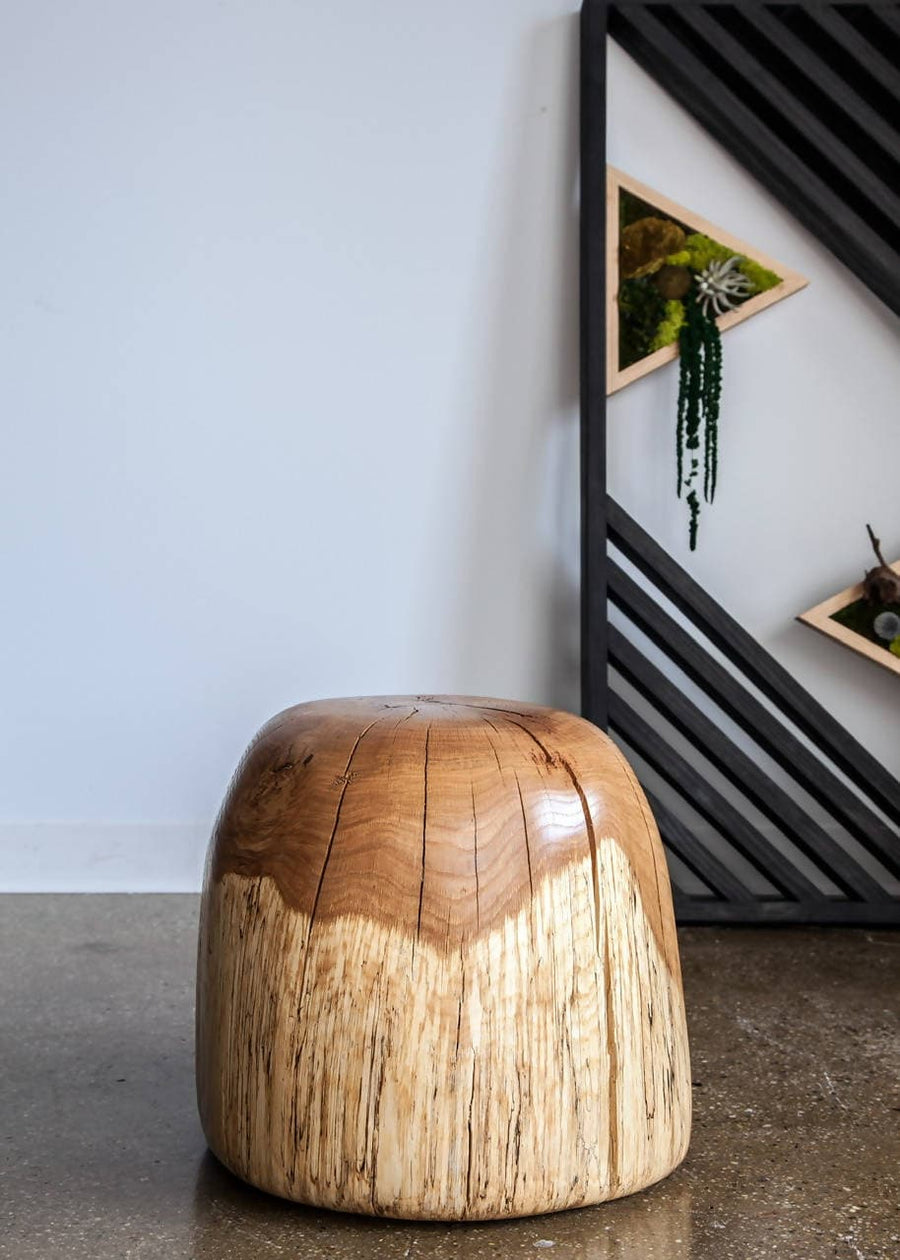 Spalted Oak Stool Rounded Top