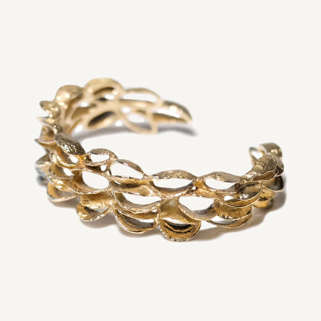 Small Banksia Cuff Bracelet - Yellow Bronze