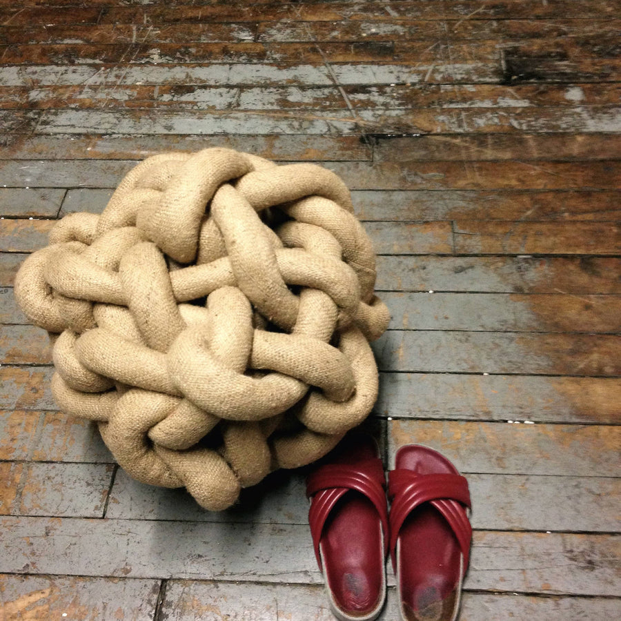 Silk Knot Pouf