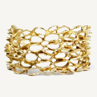 Xlarge Banksia Cuff Bracelet - Yellow Bronze