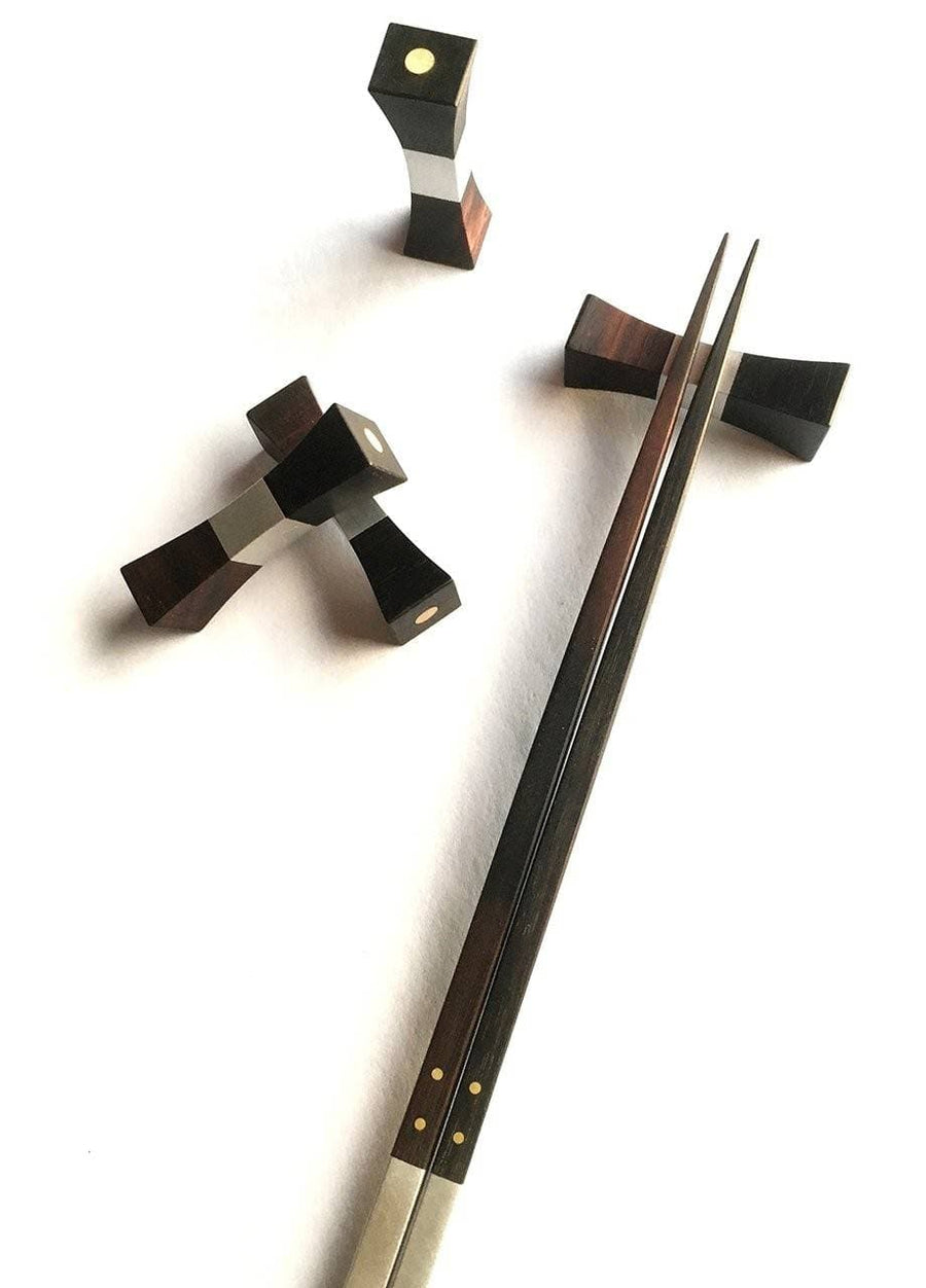 Aluminum and Ebony Chopsticks